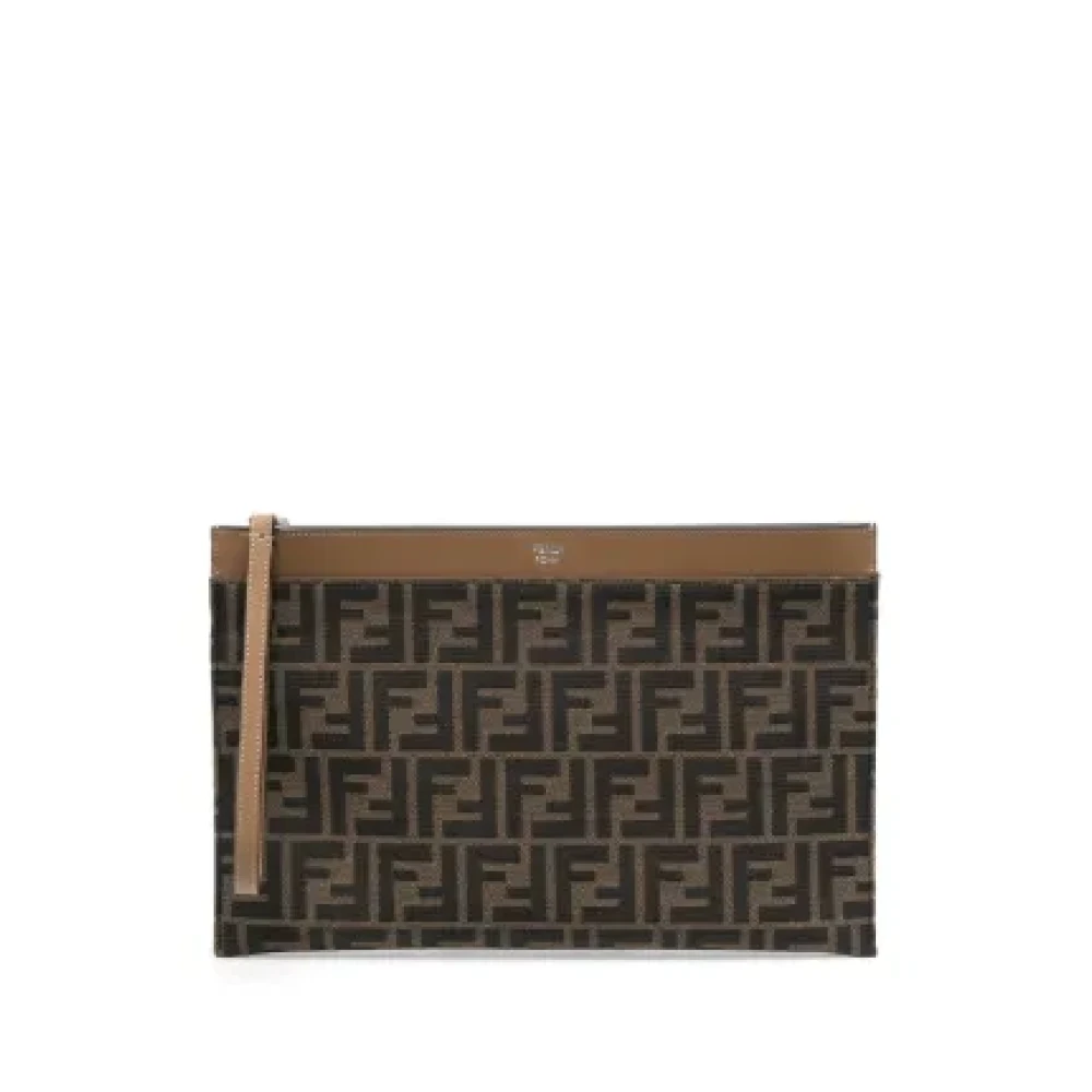 Fendi Monogram Handtas in Bruin Leer Brown Heren