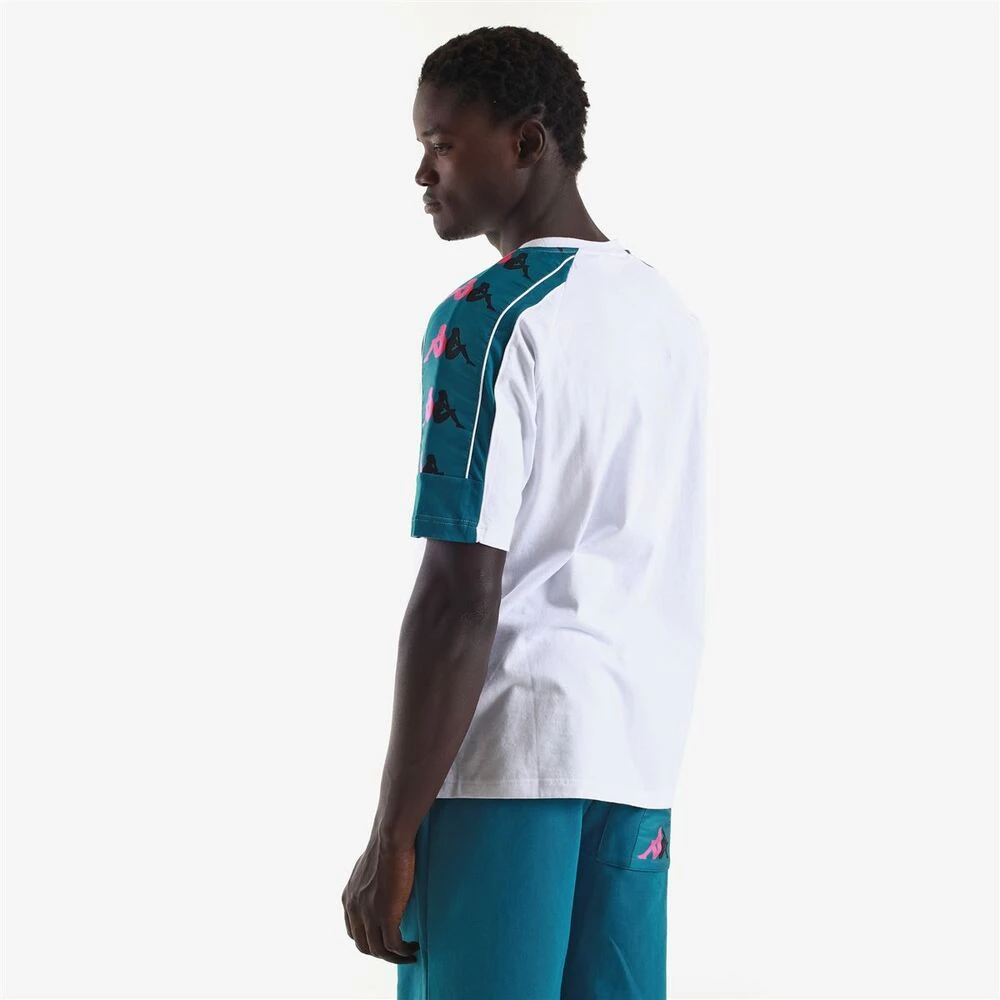 Kappa Korte Mouw T-shirt White Heren