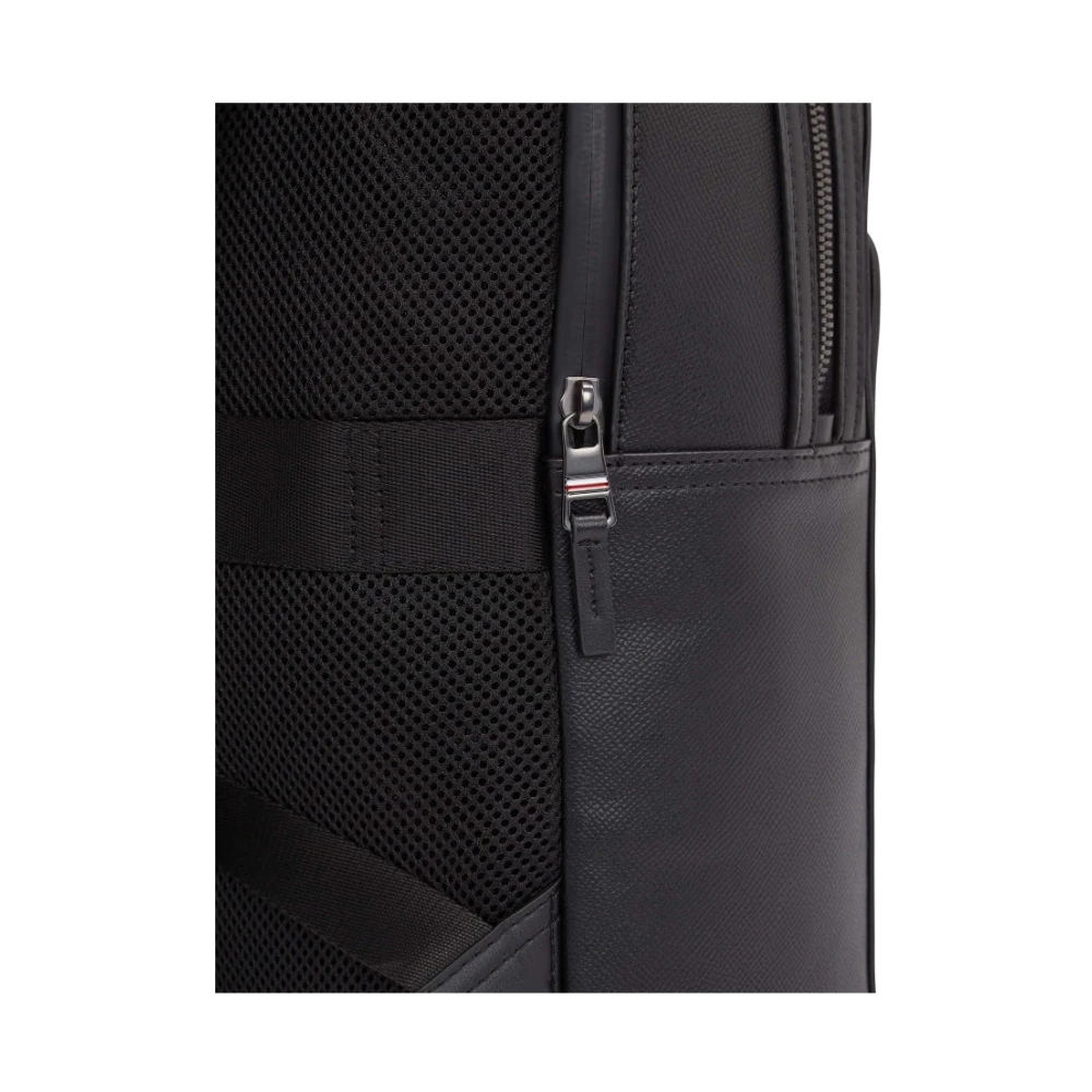 Tommy Hilfiger Zwarte Monogram Rugzak voor Mannen Black Heren
