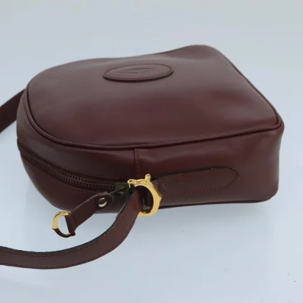 Cartier Vintage Pre-owned Leather shoulder-bags Red Dames