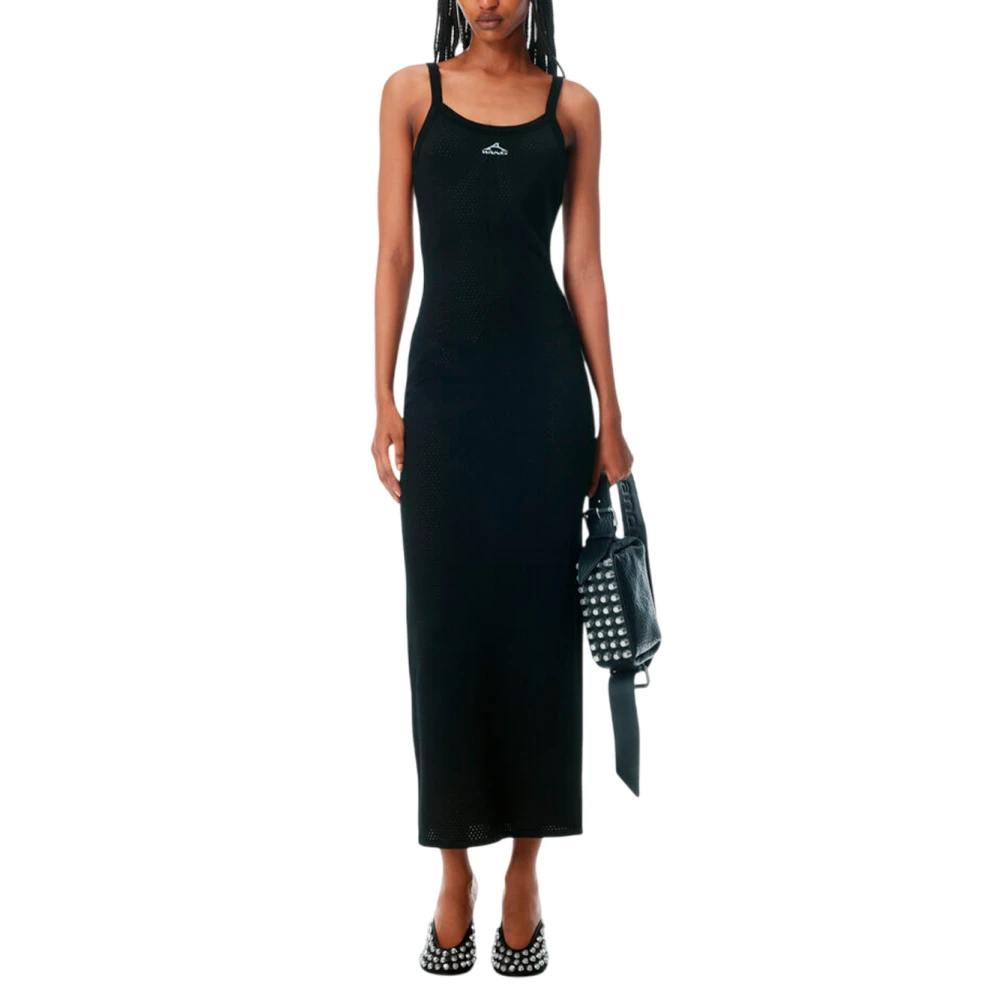 alexander wang Mesh Street Style Zwarte Jurk Black Dames