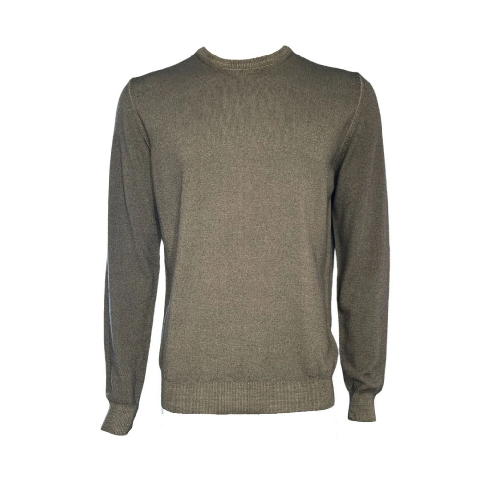 Ferrante Merinoull Pullover Tillverkad i Italien Brown, Herr