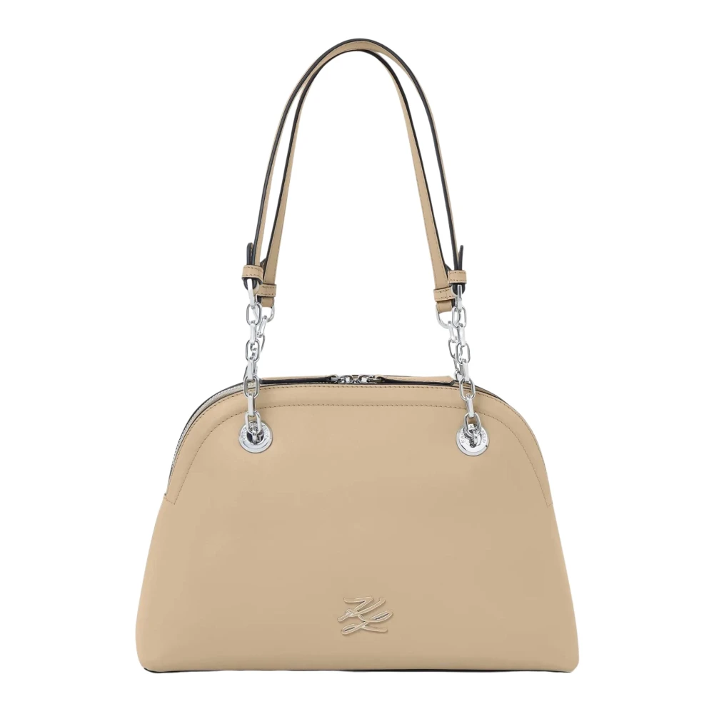Karl Lagerfeld Beige Villa La Vigie Shoulder Bag - Female - Shoulder Bags - One Size - Bags