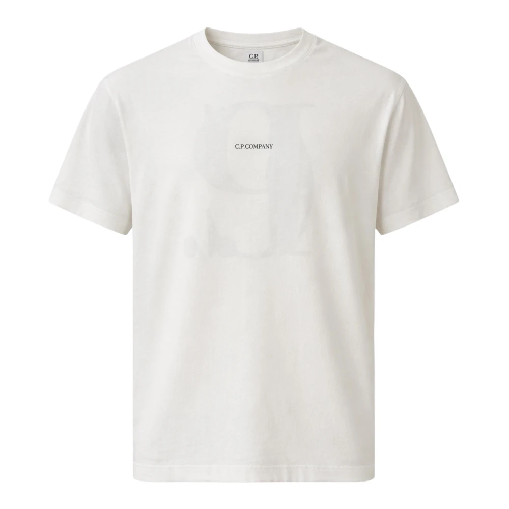 C.p. Company Men's White 30/1 Jersey Short Sleeve Logo T-Shirt - T-Shirts - 2XL - Tops
