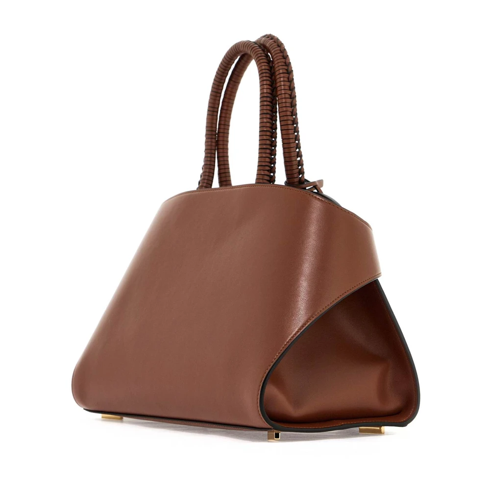 Salvatore Ferragamo Gevlochten Hug Handtas met Gancini Gespen Brown Dames