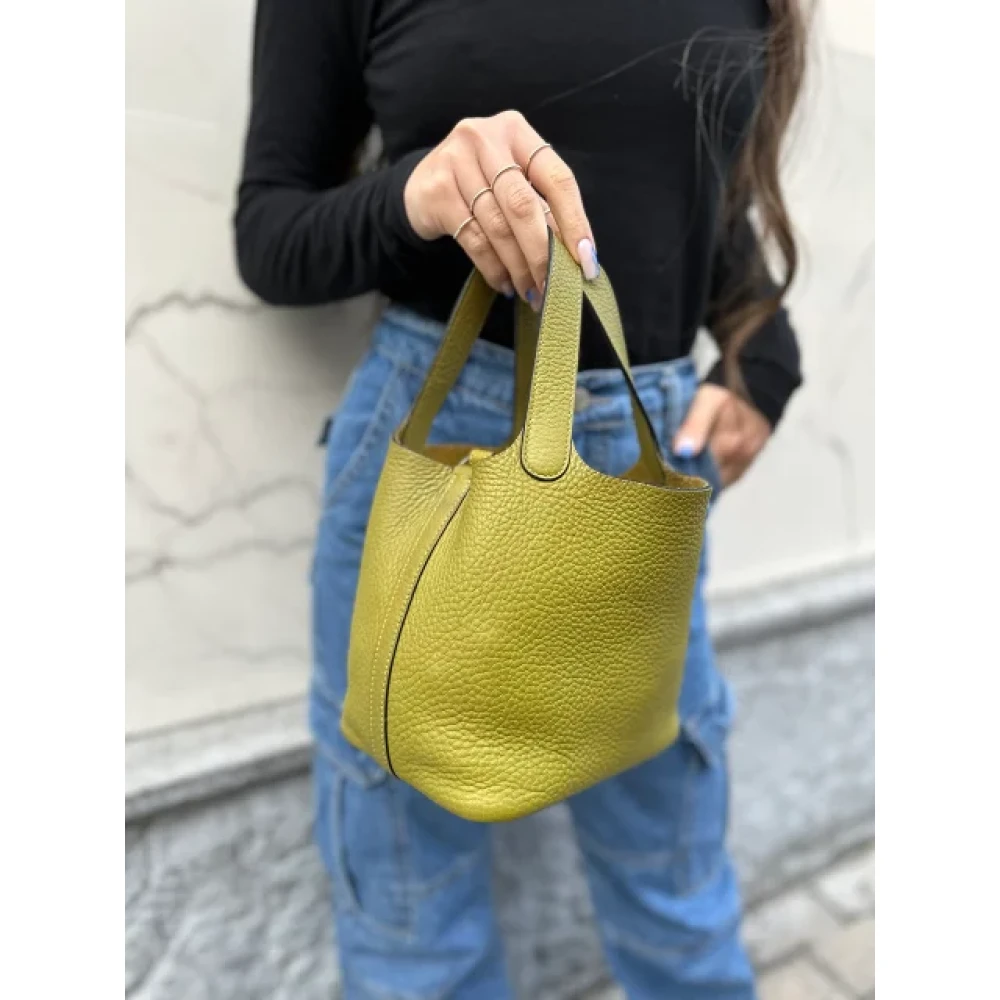 Hermès Vintage Pre-owned Fabric handbags Green Dames
