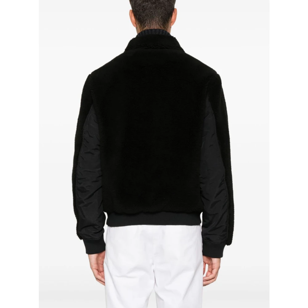 Maison Kitsuné Zwarte Parka Jas Black Heren