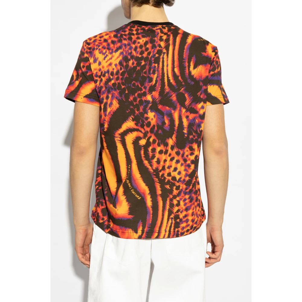 Versace Jeans Couture T-shirt met print Orange Heren