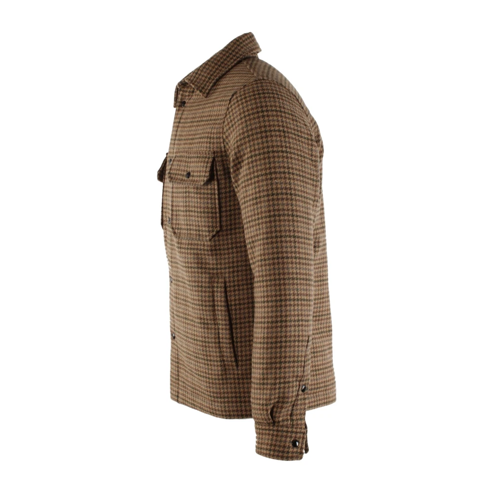 Woolrich Bruine Wolruitjas voor Mannen Brown Heren