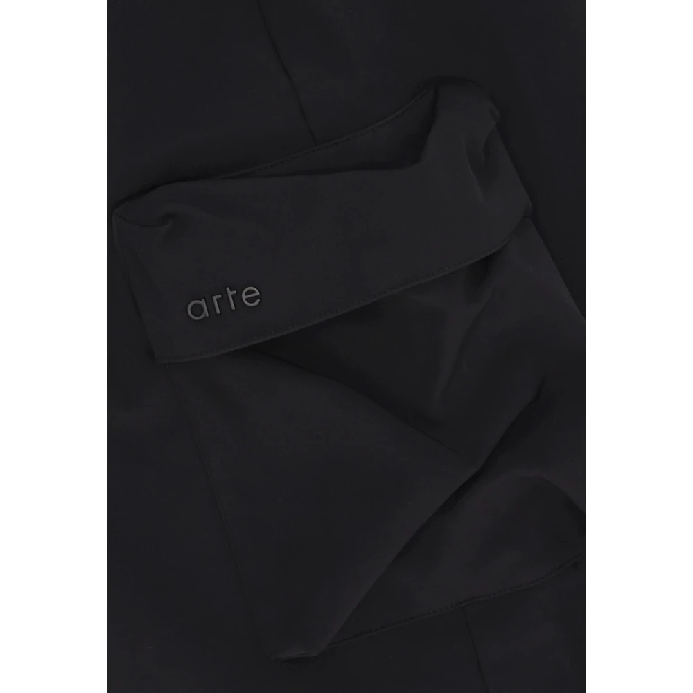 Arte Antwerp Zwarte Cargo Broek Technische Stof Black Heren