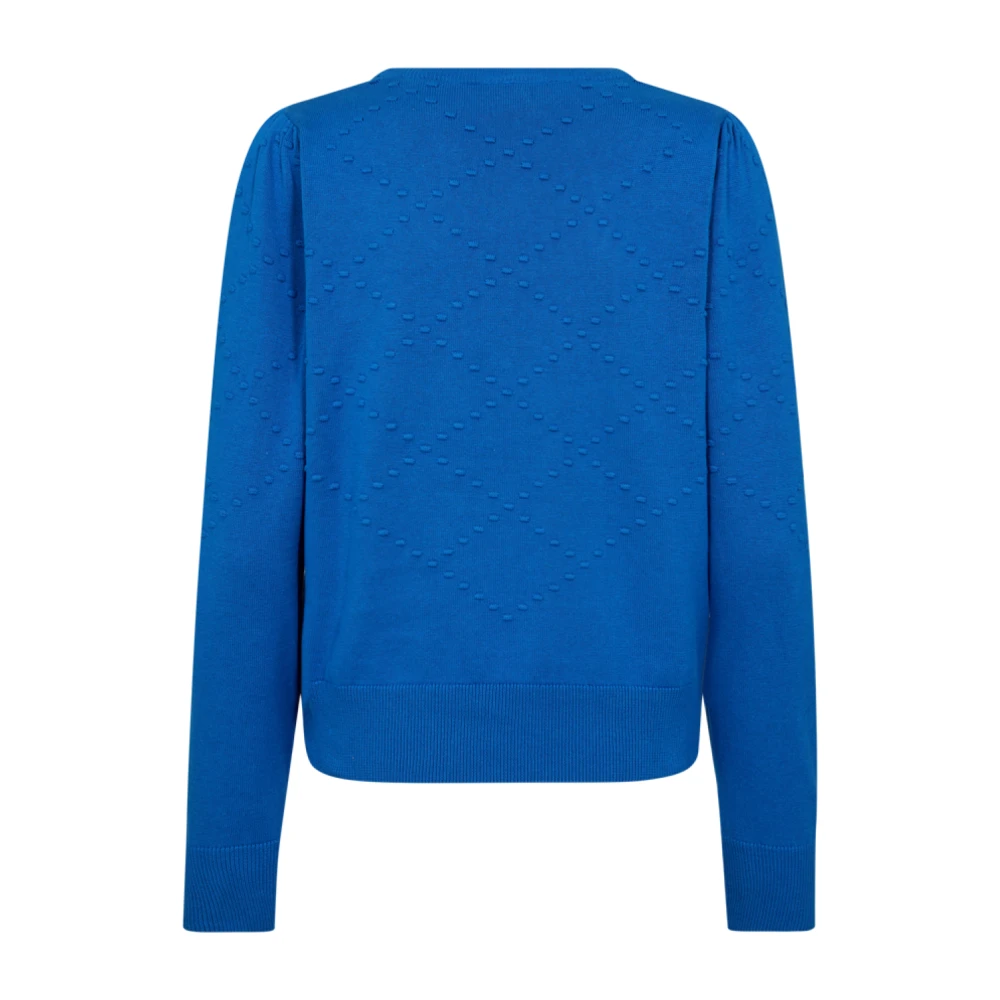 Freequent Gebreide skydiver trui Blue Dames