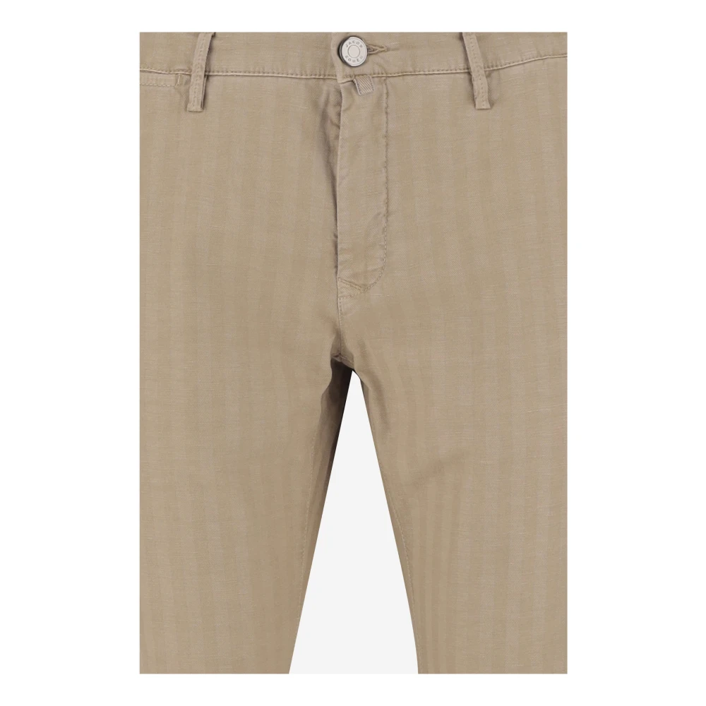 Jacob Cohën Stretch Katoenmix Beige Chinos Beige Heren