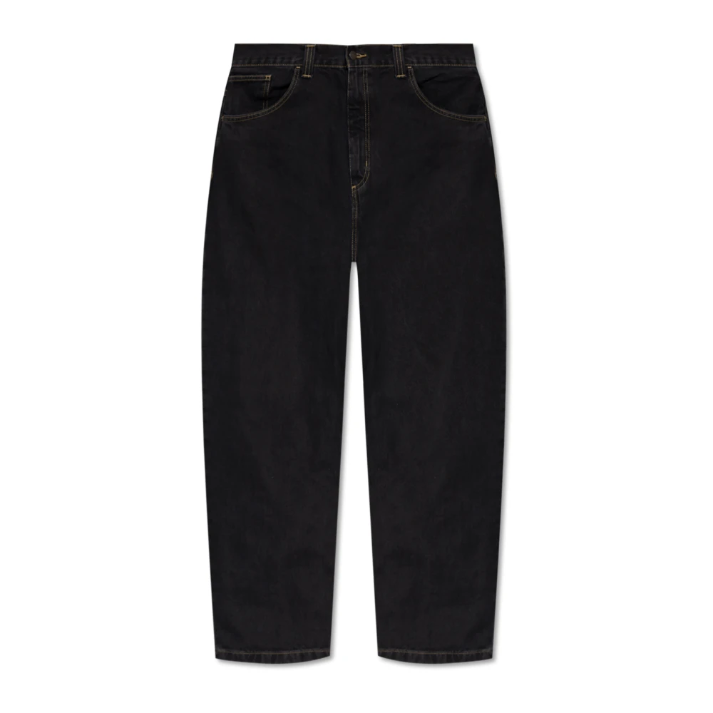 Carhartt Wip Men's Black Wide-Leg Jeans - Wide Jeans - S - Jeans