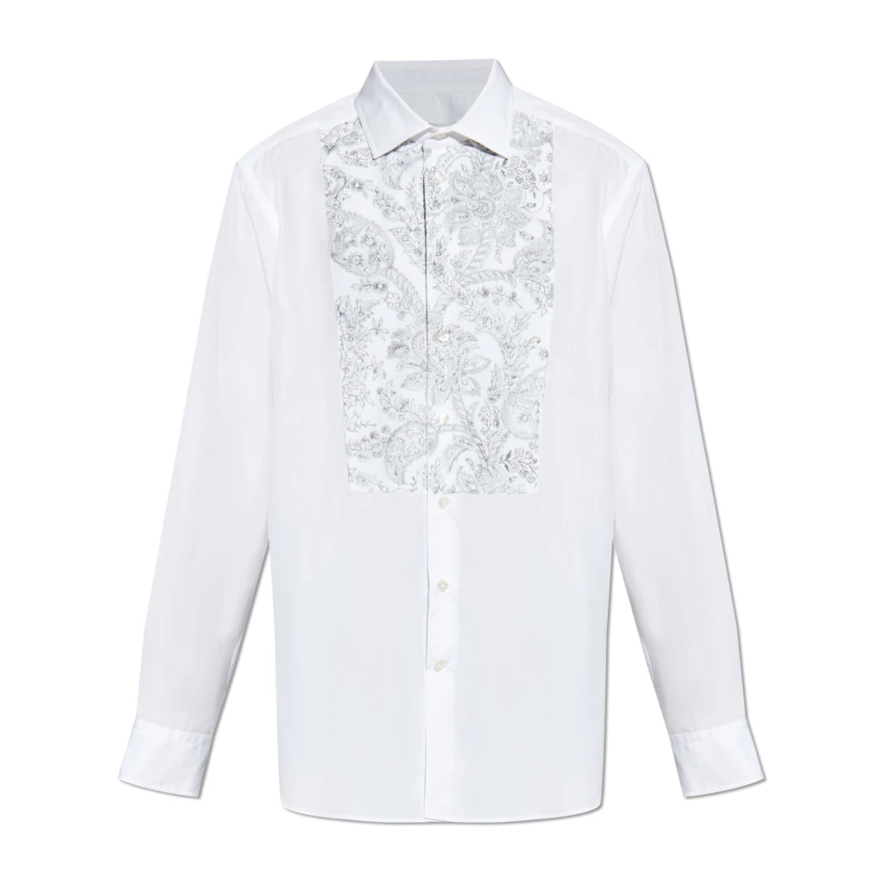 ETRO Shirt met bloemenmotief White Heren