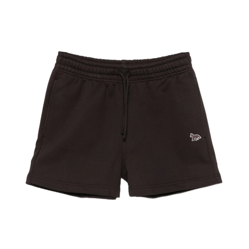 Maison Kitsuné Donna Marrone - Pantaloni Corti In Cotone - Shorts - S - Immagine 6