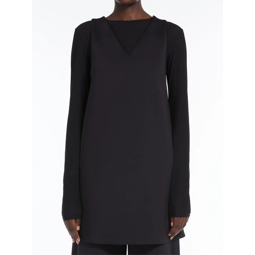 Max Mara Zwarte Easywear Jurk Chopin Black Dames