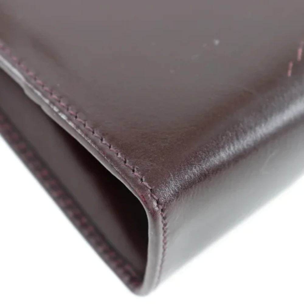 Salvatore Ferragamo Pre-owned Leather clutches Red Dames