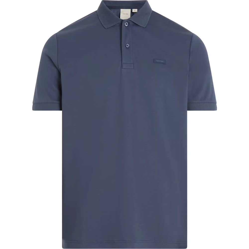 Calvin Klein Liquid Touch Slim Fit Polo Blue Heren