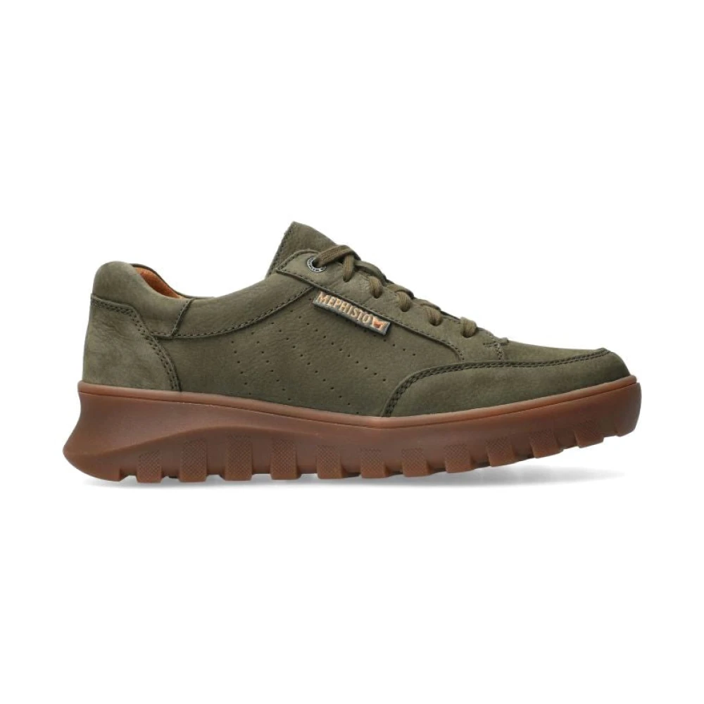 Mephisto Trendy Flynn Sneaker met Ongeëvenaard Comfort Heren Schoenen Groen