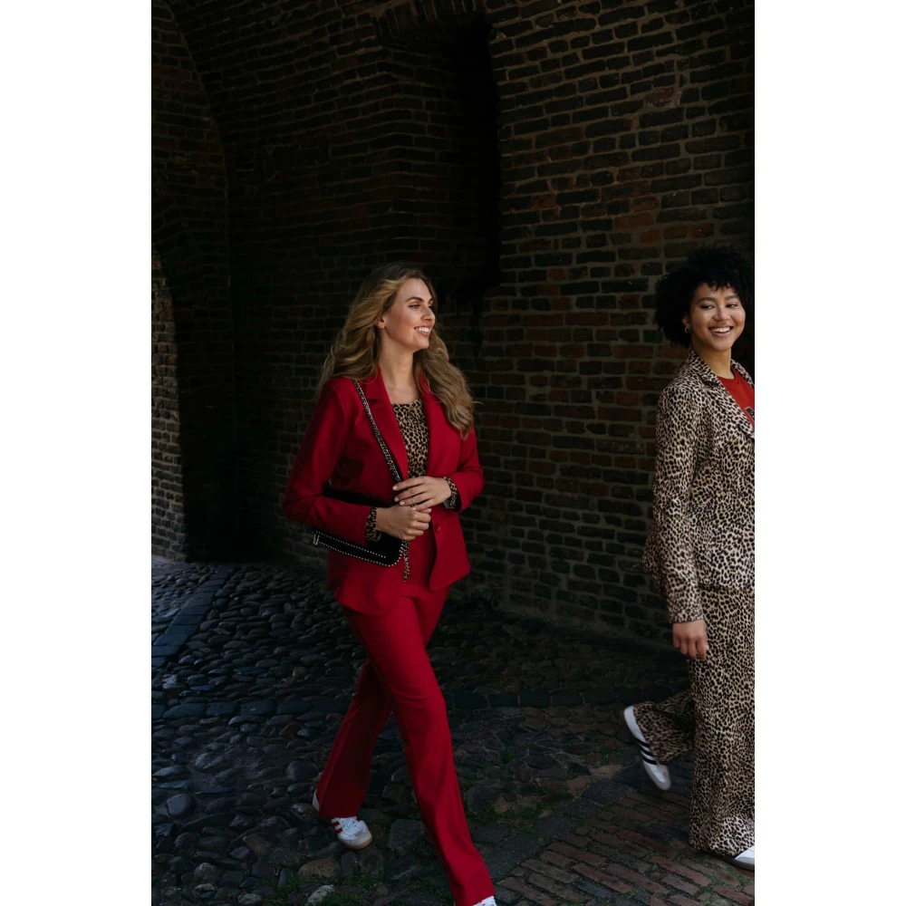 &Co Woman Charlie Comfort Twill L-Red Dames