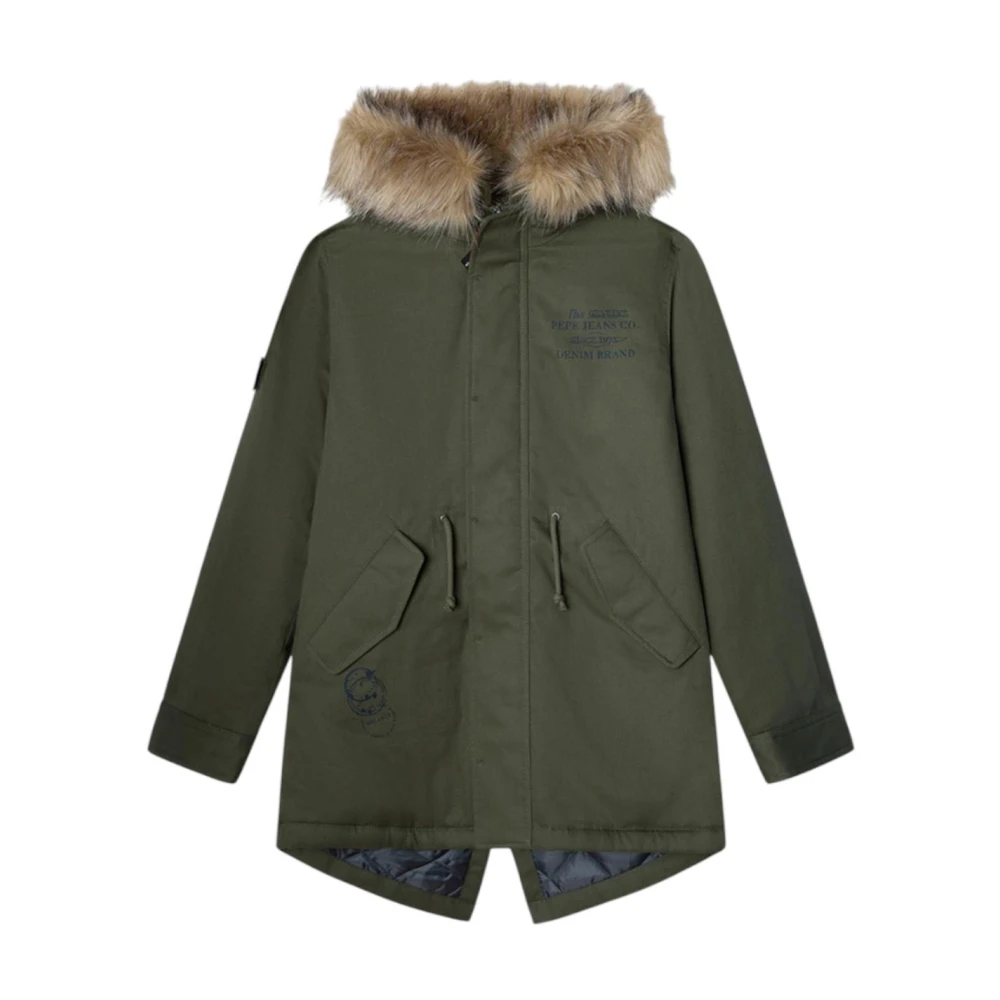 Pepe Jeans Men's Green Farron Parka