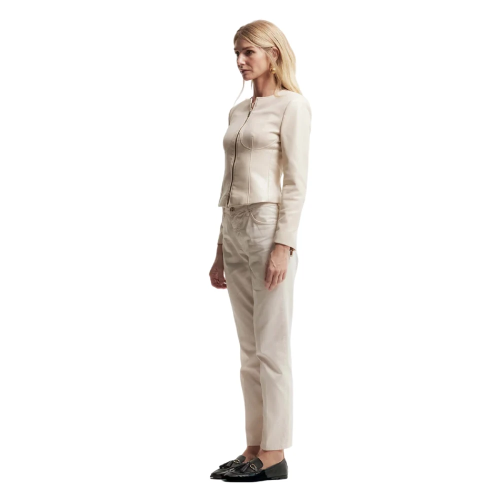 Kocca Beige Straight Trousers Women's Clothing Beige Dames