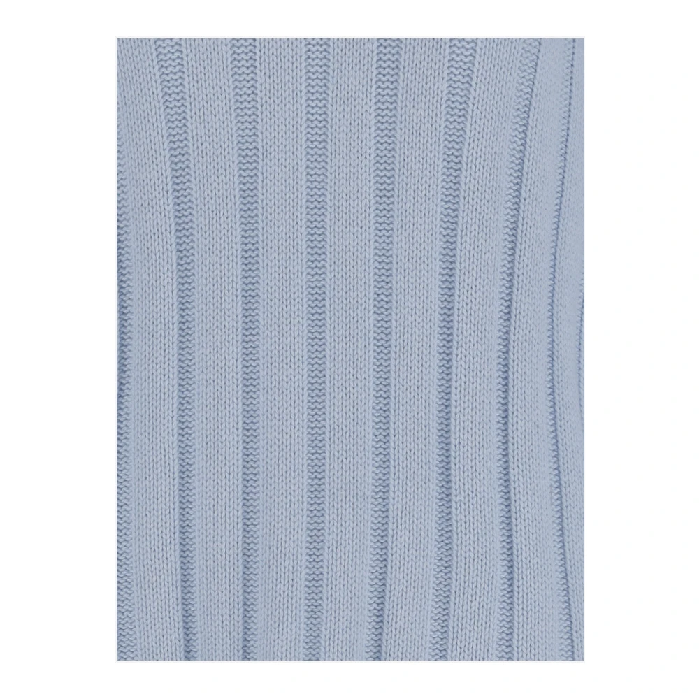 allude Katoenen Kasjmier Trui met Ronde Hals Blue Dames
