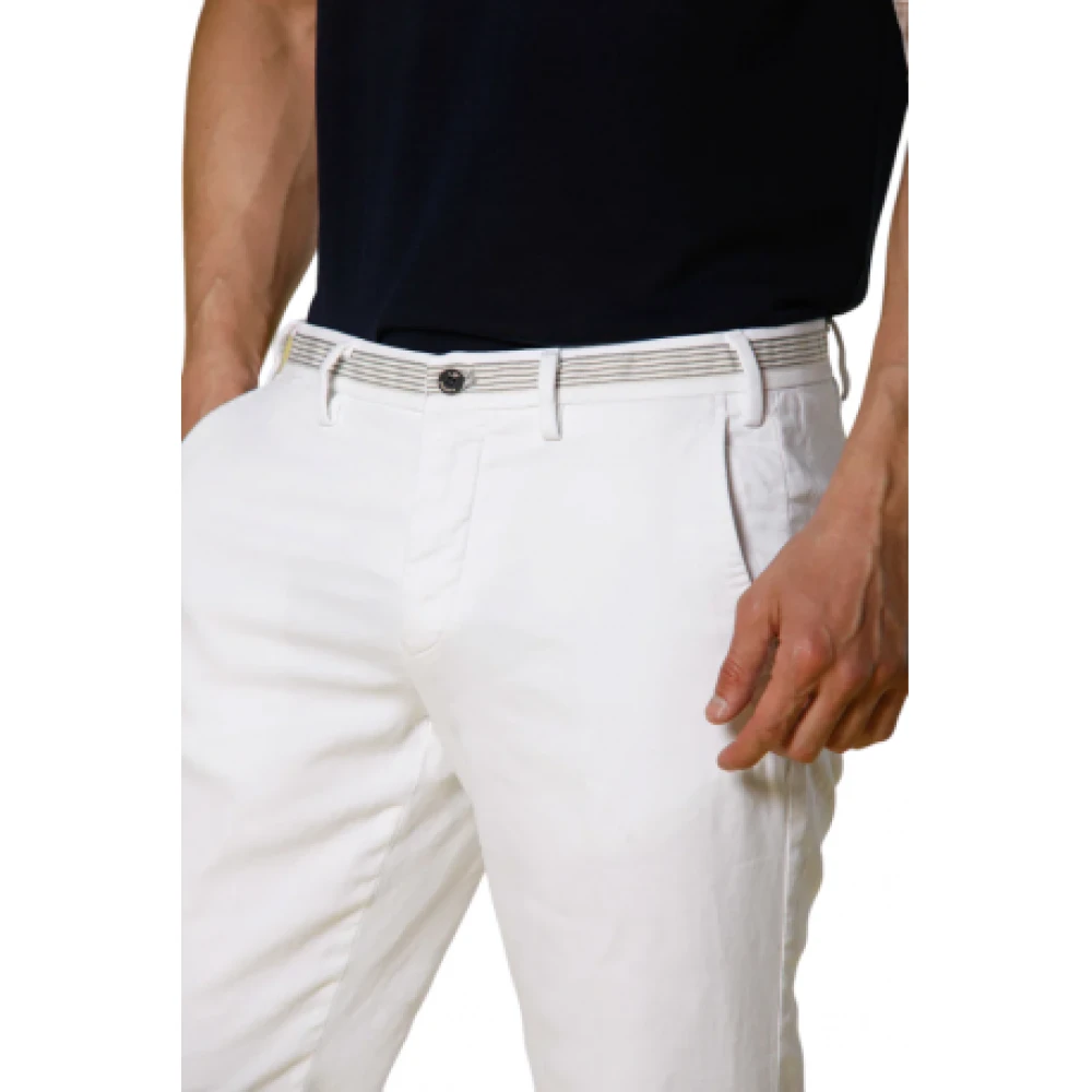 Mason's Witte Jersey Chino Jogger Broek Torino Golf White Heren