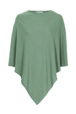 Stickad Poncho i Ullblandning