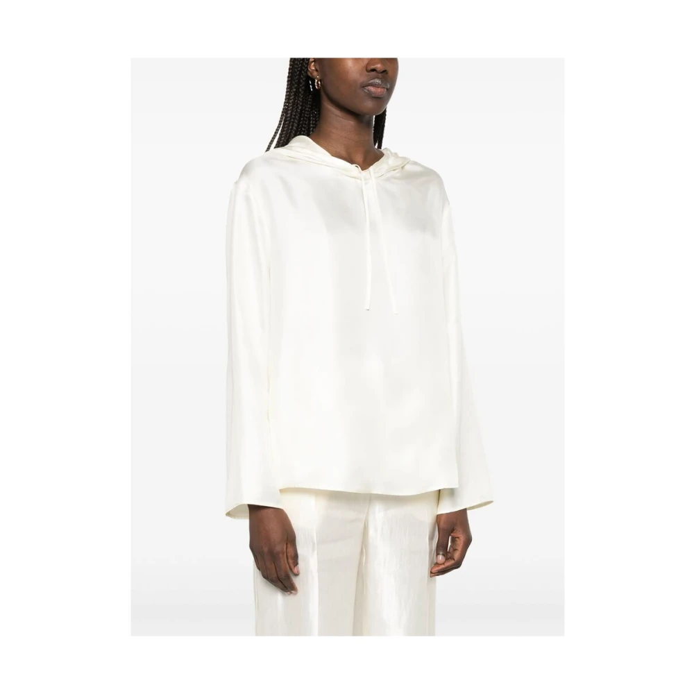 Loulou Studio Beige Hoodie Lange Mouwen White Dames