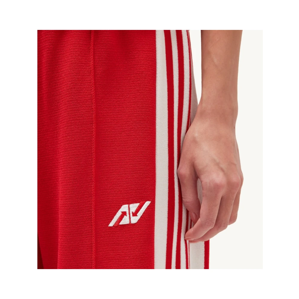 Autry Sporty Jogger Broek met Zijstrepen en Geborduurd Logo Red Dames