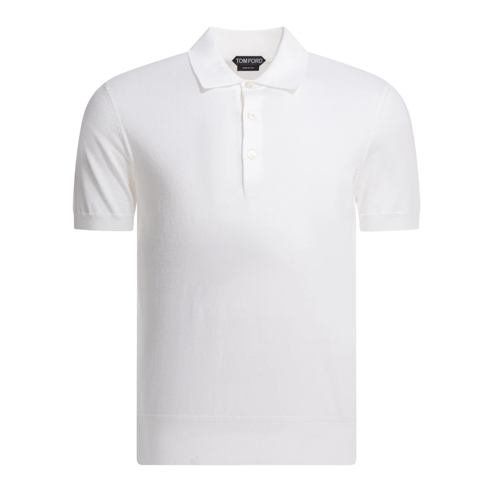 Tom Ford Men's White Pure Cotton Polo