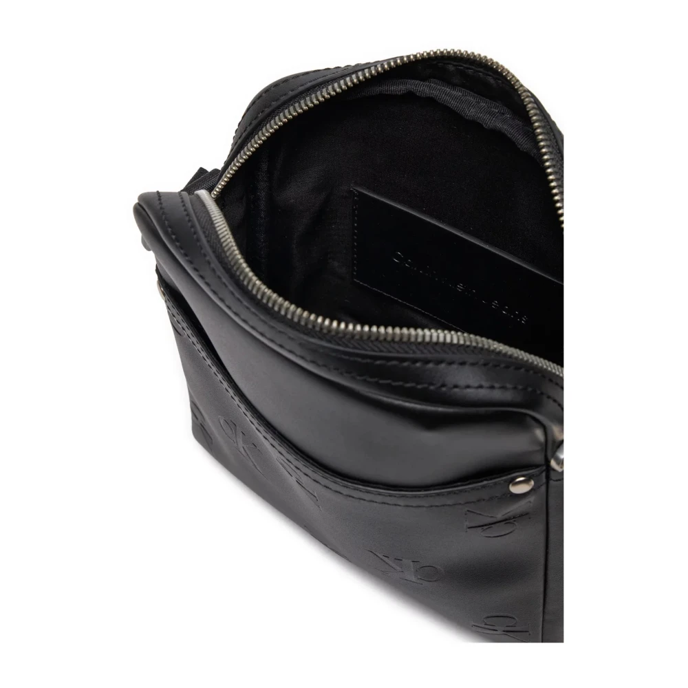 Calvin Klein Zwarte Logo Schoudertas Black Heren