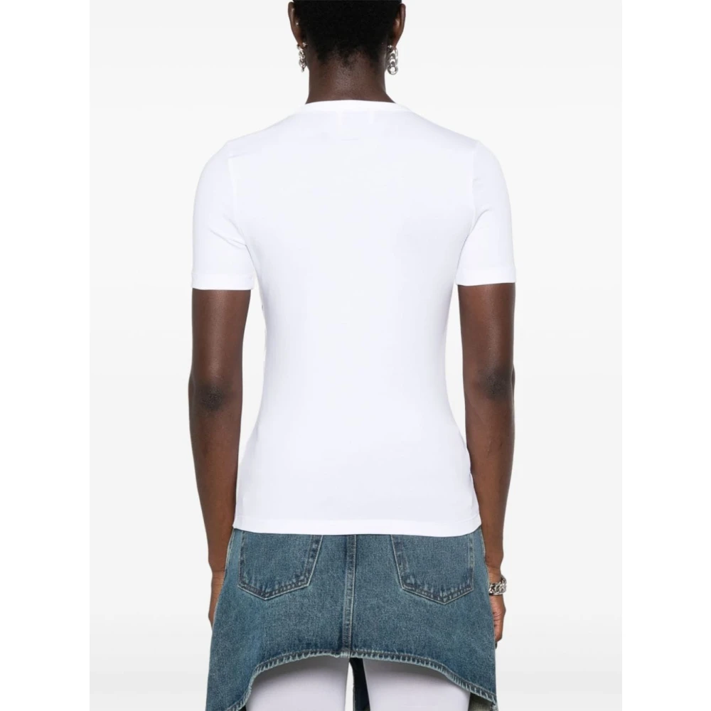 Jean Paul Gaultier Logo Print Crew Neck T-shirt White Dames