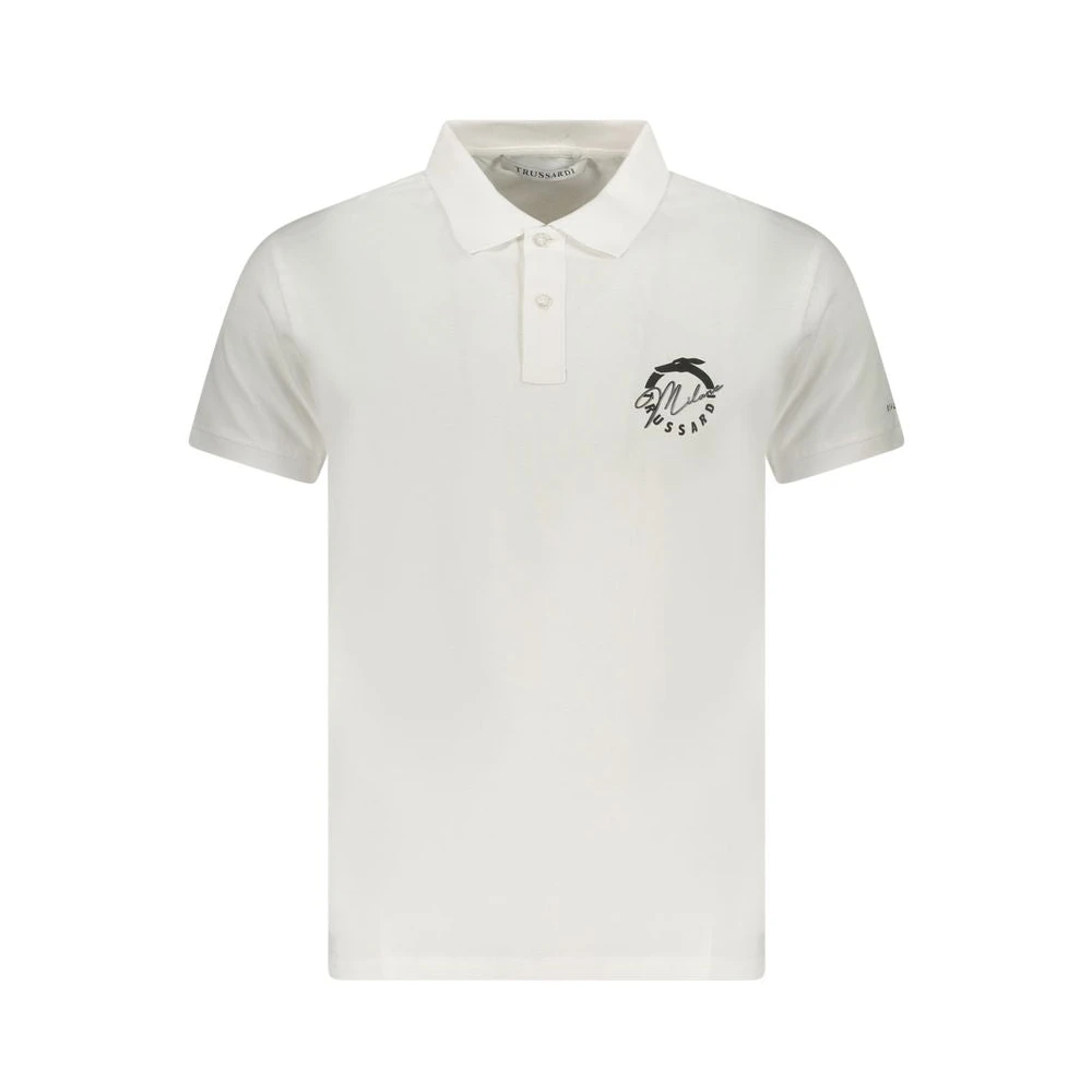 Trussardi Men's White Cotton Polo Shirt