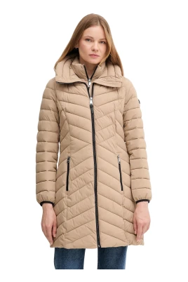 Quiltad Parkas med Huva