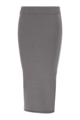 Raw Knit Midi Skirt