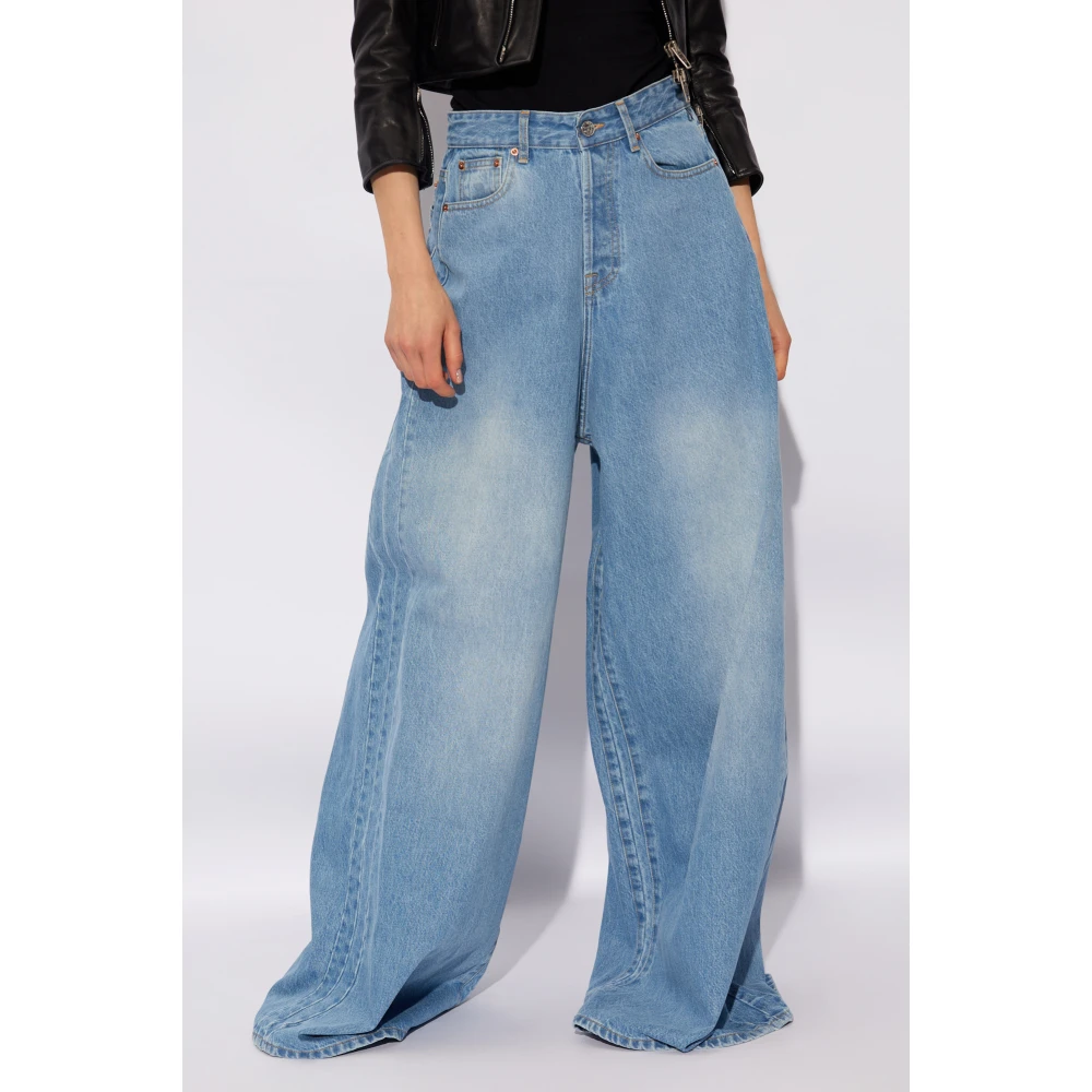 Vetements Jeans met wijde pijpen Blue Dames