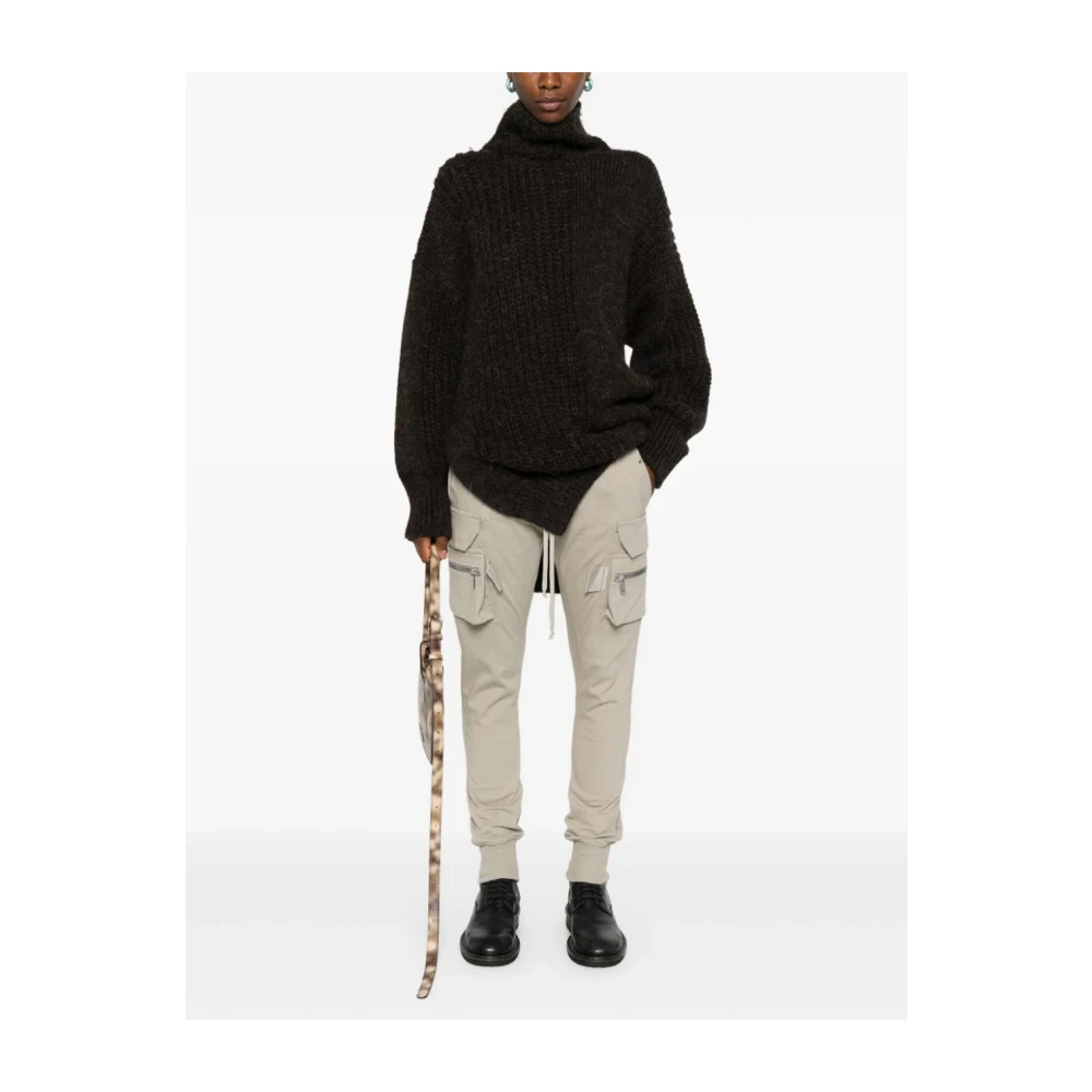 Rick Owens Elastische Broeken met Zakken Gray Dames