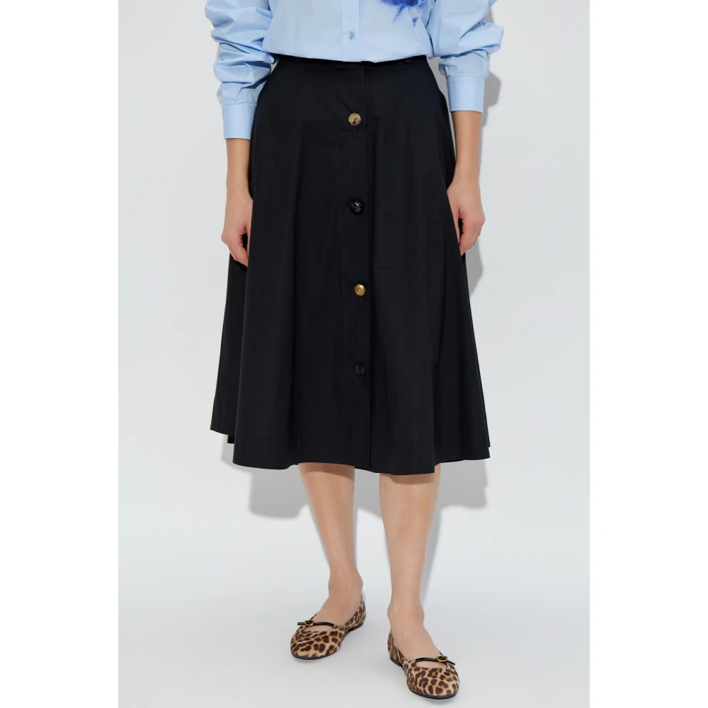 Moschino Wijd uitlopende rok Black Dames