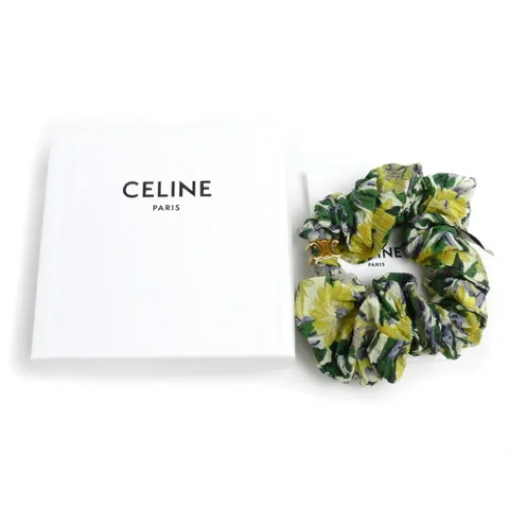 Celine Vintage Pre-owned Fabric hair-accessories Green Dames