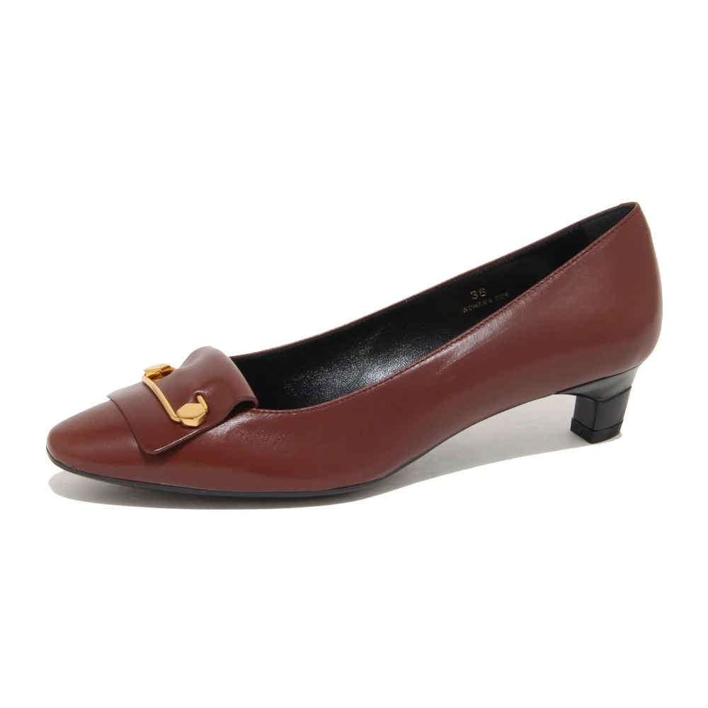 Tod's Women's Brown Gomma Uw Accessorio Spilla Shoes