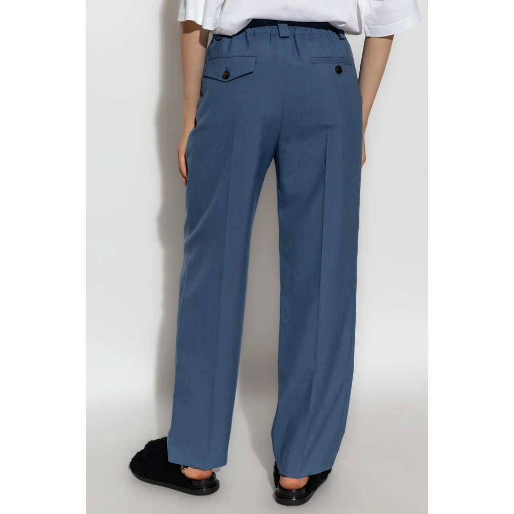 Marni Geplooide broek Blue Dames