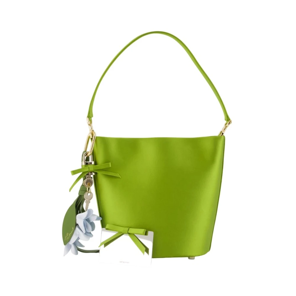 Self Portrait , Bucket Bags, Female, Green, One Size, Bucket Bag - Synthetic - Green