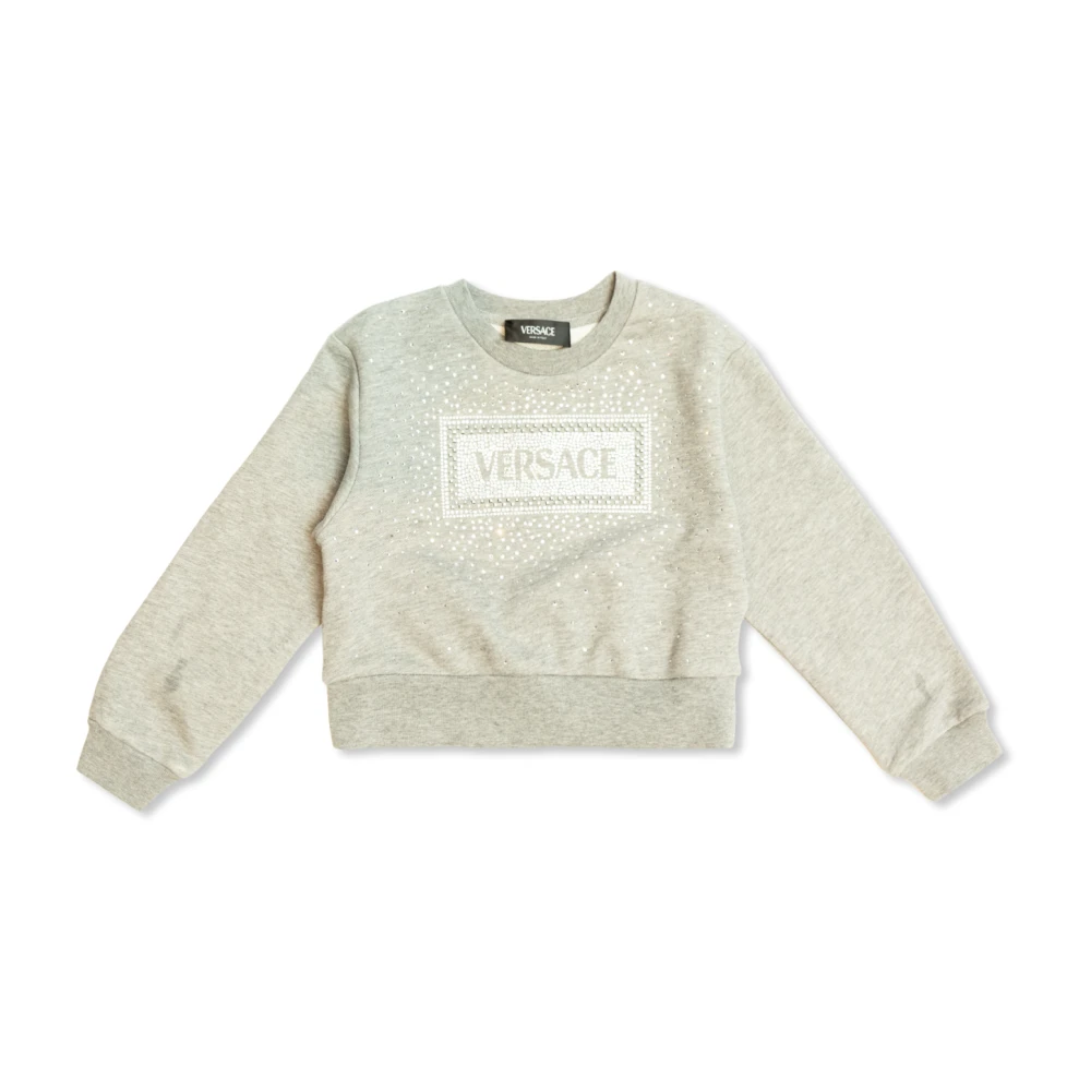 Versace Sweatshirt med Glasstenar Gray, Unisex