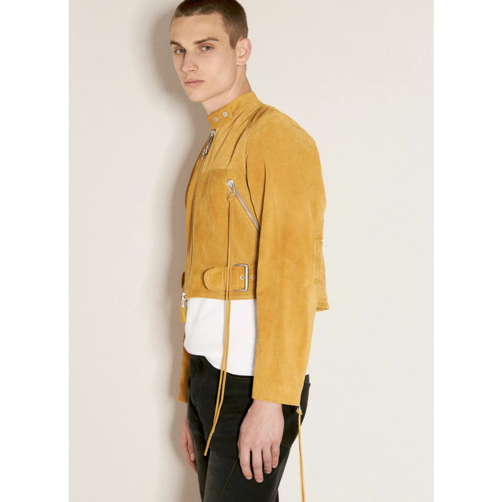 Eytys Suede Biker Jacket Yellow Heren