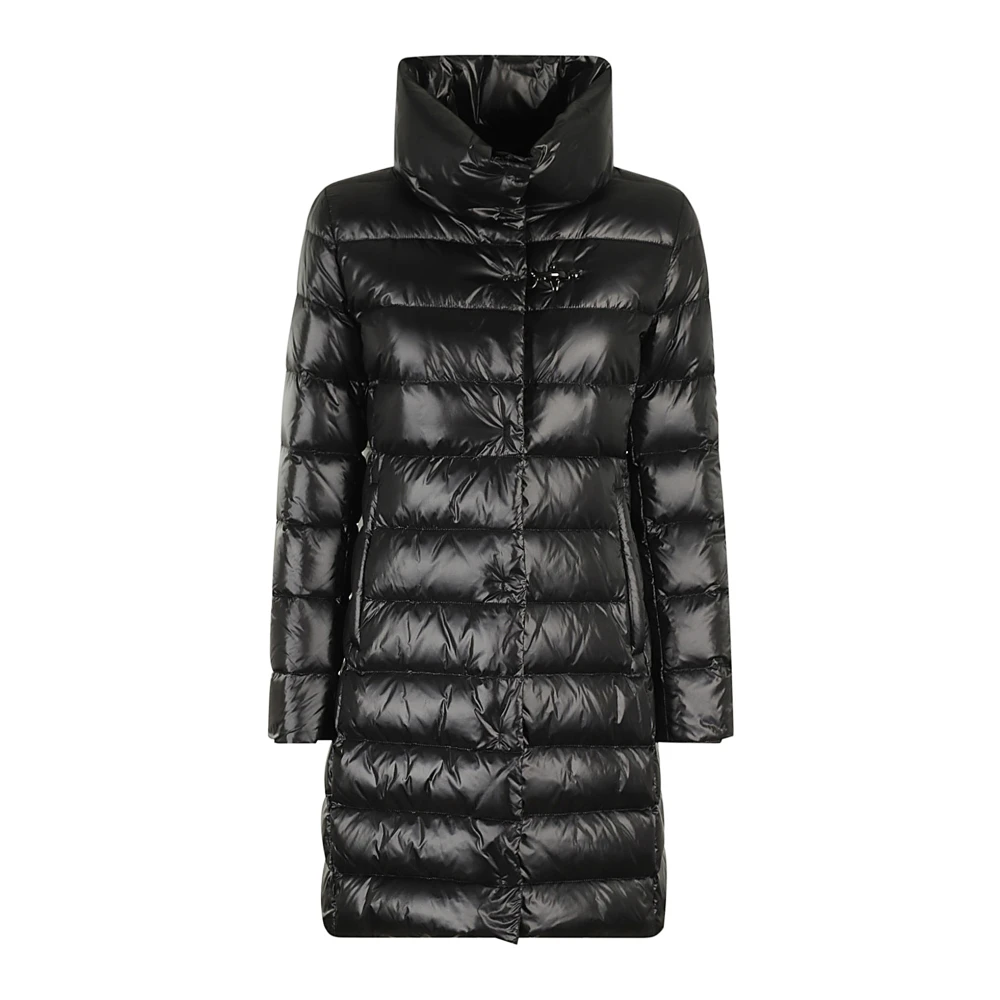 Fay Lange Urban Haak Puffer Jas Black Dames