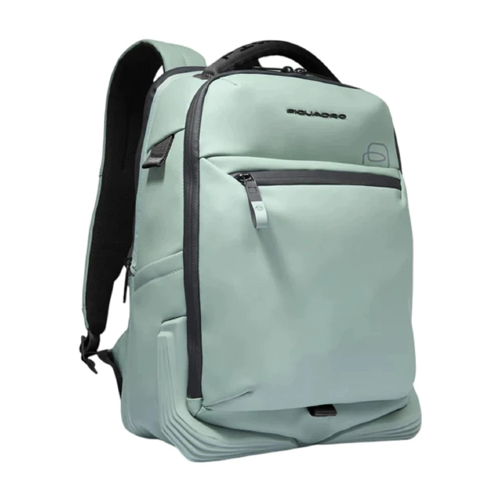 Piquadro Unisex Green Water Resistant Travel Backpack Underseater