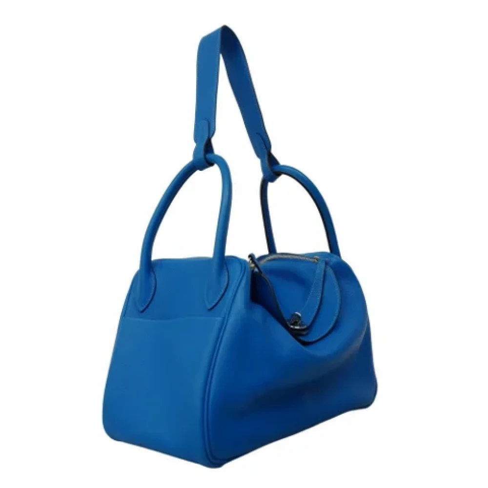 Hermès Vintage Pre-owned Leather handbags Blue Dames