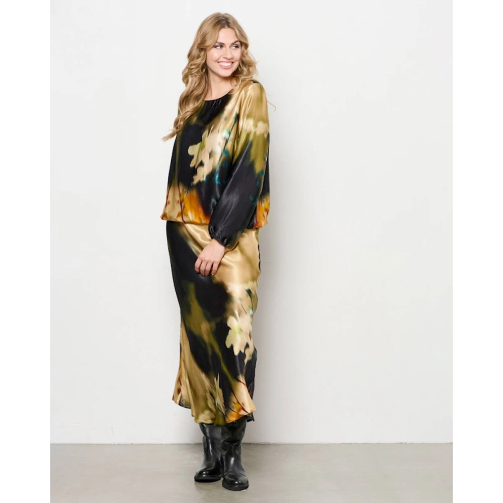 &Co Woman Bloemen lange mouw top Alexandra Multicolor Dames